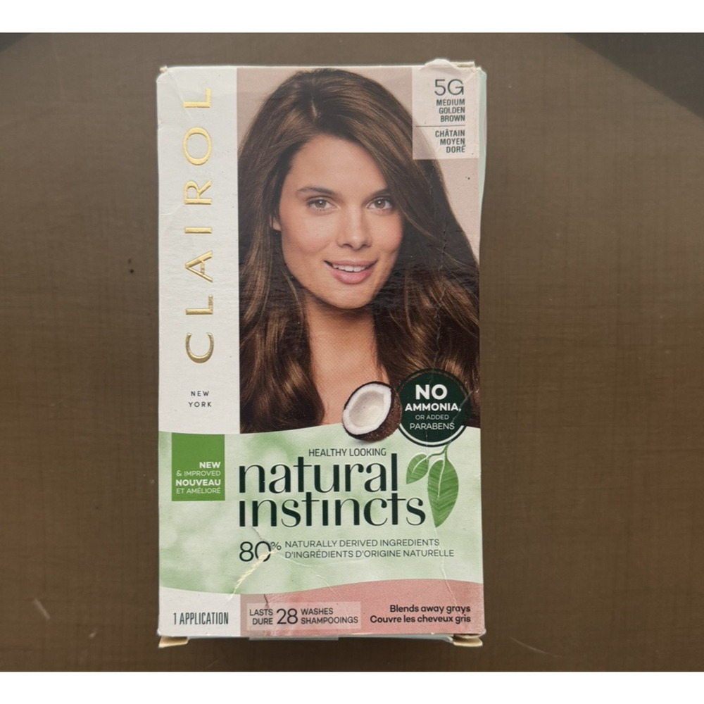 NWT Clairol New York Natural Instincts Hair Color 5G Medium Golden Brown